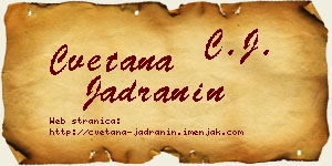 Cvetana Jadranin vizit kartica